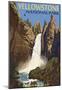 Tower Falls - Yellowstone National Park-null-Mounted Poster