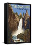 Tower Falls - Yellowstone National Park-Lantern Press-Framed Stretched Canvas