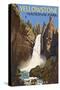 Tower Falls - Yellowstone National Park-Lantern Press-Stretched Canvas