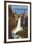 Tower Falls - Yellowstone National Park-Lantern Press-Framed Art Print