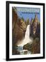 Tower Falls - Yellowstone National Park-Lantern Press-Framed Art Print