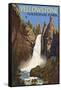 Tower Falls - Yellowstone National Park-Lantern Press-Framed Stretched Canvas