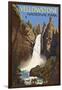 Tower Falls - Yellowstone National Park-Lantern Press-Framed Art Print