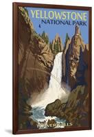 Tower Falls - Yellowstone National Park-Lantern Press-Framed Art Print
