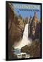 Tower Falls - Yellowstone National Park-Lantern Press-Framed Art Print