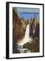 Tower Falls - Yellowstone National Park-Lantern Press-Framed Art Print