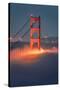Tower Fog Night Lights Golden Gate Bridge, San Francisco California Travel-Vincent James-Stretched Canvas