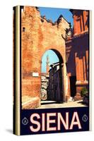 Tower in Siena Italy 1-Anna Siena-Stretched Canvas