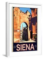 Tower in Siena Italy 1-Anna Siena-Framed Giclee Print