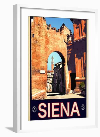 Tower in Siena Italy 1-Anna Siena-Framed Giclee Print