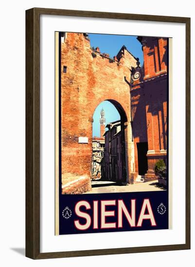 Tower in Siena Italy 1-Anna Siena-Framed Giclee Print