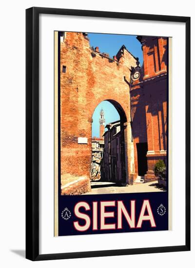 Tower in Siena Italy 1-Anna Siena-Framed Giclee Print