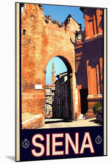 Tower in Siena Italy 1-Anna Siena-Mounted Giclee Print