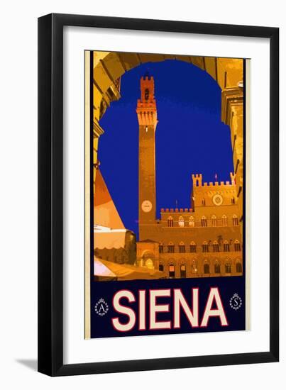 Tower in Siena Italy 2-Anna Siena-Framed Giclee Print