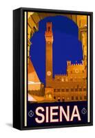 Tower in Siena Italy 2-Anna Siena-Framed Stretched Canvas