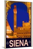 Tower in Siena Italy 2-Anna Siena-Mounted Giclee Print