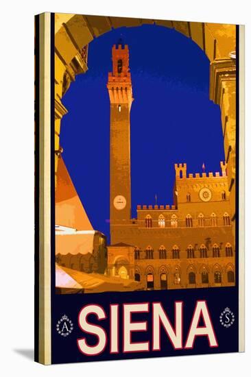 Tower in Siena Italy 2-Anna Siena-Stretched Canvas