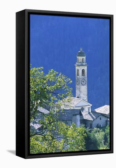 Tower in Soglio-Peter Adams-Framed Stretched Canvas