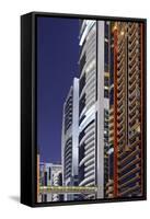 Tower, Modern Architecture, Dubai Business Bay, Downtown Dubai, Dubai, United Arab Emirates-Axel Schmies-Framed Stretched Canvas