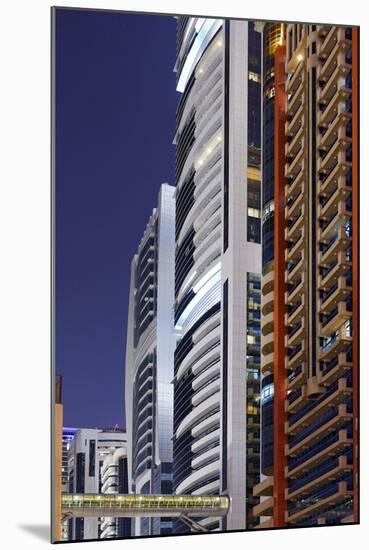 Tower, Modern Architecture, Dubai Business Bay, Downtown Dubai, Dubai, United Arab Emirates-Axel Schmies-Mounted Photographic Print