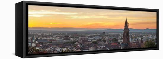 Tower of a Cathedral, Freiburg Munster, Baden-Wurttemberg, Germany-null-Framed Stretched Canvas