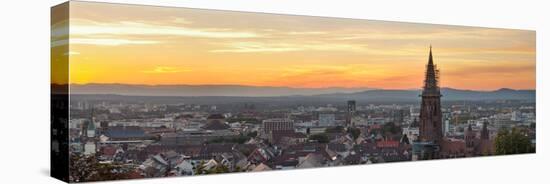 Tower of a Cathedral, Freiburg Munster, Baden-Wurttemberg, Germany-null-Stretched Canvas