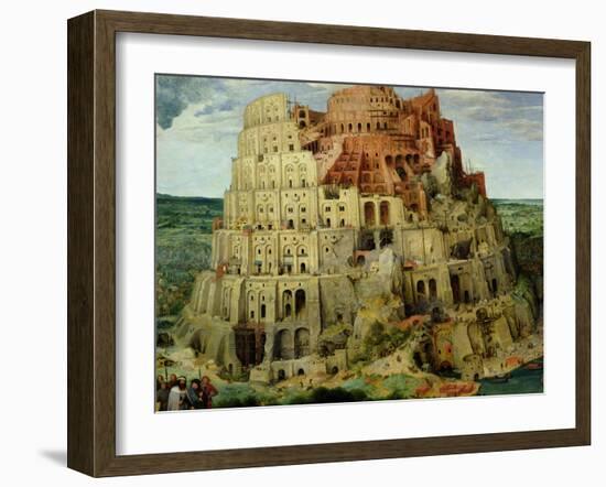 Tower of Babel, 1563 (Detail)-Pieter Bruegel the Elder-Framed Giclee Print