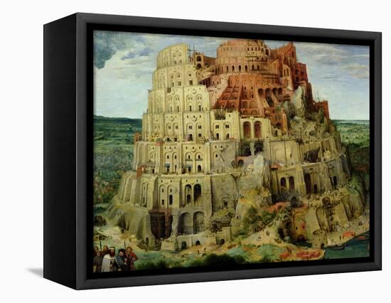 Tower of Babel, 1563 (Detail)-Pieter Bruegel the Elder-Framed Stretched Canvas