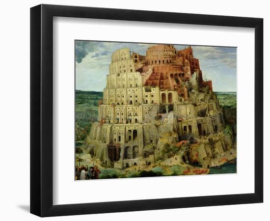 Tower of Babel, 1563 (Detail)-Pieter Bruegel the Elder-Framed Giclee Print