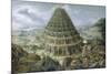 Tower of Babel, 1595-Maerten I.van Valckenborch-Mounted Giclee Print