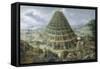 Tower of Babel, 1595-Maerten I.van Valckenborch-Framed Stretched Canvas
