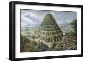 Tower of Babel, 1595-Maerten I.van Valckenborch-Framed Giclee Print