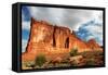Tower of Babel, Courthouse Towers, Arches National Park, Utah-Geraint Tellem-Framed Stretched Canvas