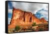 Tower of Babel, Courthouse Towers, Arches National Park, Utah-Geraint Tellem-Framed Stretched Canvas