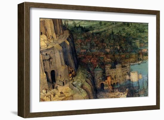 Tower of Babel - Detail-Pieter Breughel the Elder-Framed Art Print