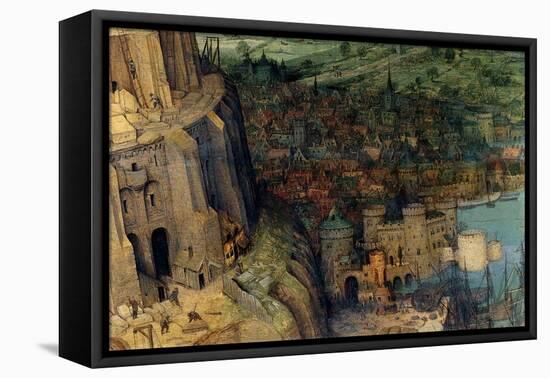 Tower of Babel - Detail-Pieter Breughel the Elder-Framed Stretched Canvas
