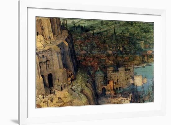 Tower of Babel - Detail-Pieter Breughel the Elder-Framed Premium Giclee Print