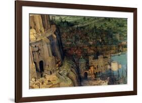 Tower of Babel - Detail-Pieter Breughel the Elder-Framed Premium Giclee Print