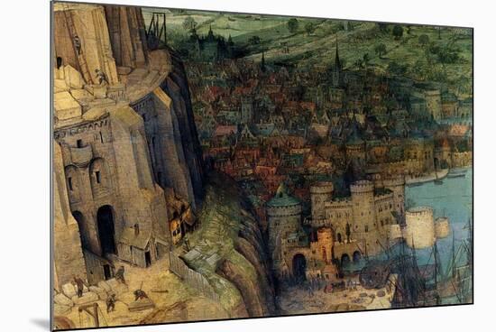 Tower of Babel - Detail-Pieter Breughel the Elder-Mounted Premium Giclee Print