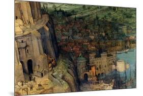 Tower of Babel - Detail-Pieter Breughel the Elder-Mounted Premium Giclee Print