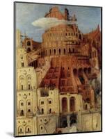 Tower of Babel - Detail-Pieter Breughel the Elder-Mounted Art Print