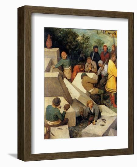 Tower of Babel - Detail-Pieter Breughel the Elder-Framed Art Print