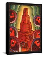 Tower of Babel-John Newcomb-Framed Stretched Canvas