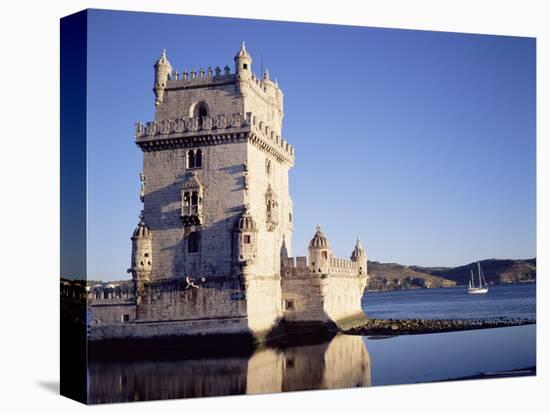 Tower of Belem, Built 1515-1521, and Rio Tejo (River Tagus), Lisbon, Portugal-Sylvain Grandadam-Stretched Canvas