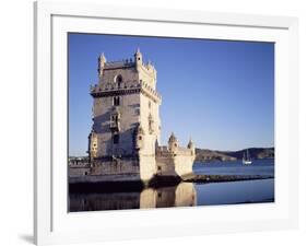 Tower of Belem, Built 1515-1521, and Rio Tejo (River Tagus), Lisbon, Portugal-Sylvain Grandadam-Framed Photographic Print