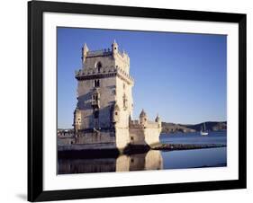 Tower of Belem, Built 1515-1521, and Rio Tejo (River Tagus), Lisbon, Portugal-Sylvain Grandadam-Framed Photographic Print