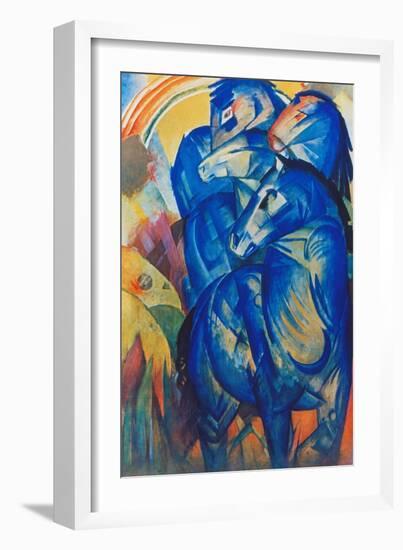 Tower of Blue Horses, 1913-Franz Marc-Framed Giclee Print