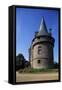 Tower of Bonnefontaine Castle, Antrain, Brittany, France-null-Framed Stretched Canvas