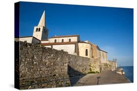 Tower of Euphrasian Basilica, Walkway around the Perimeter of Old Town, Porec, Croatia, Europe-Richard Maschmeyer-Stretched Canvas