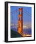 Tower of Golden Gate Bridge and San Francisco at Dusk-Julie Eggers-Framed Photographic Print